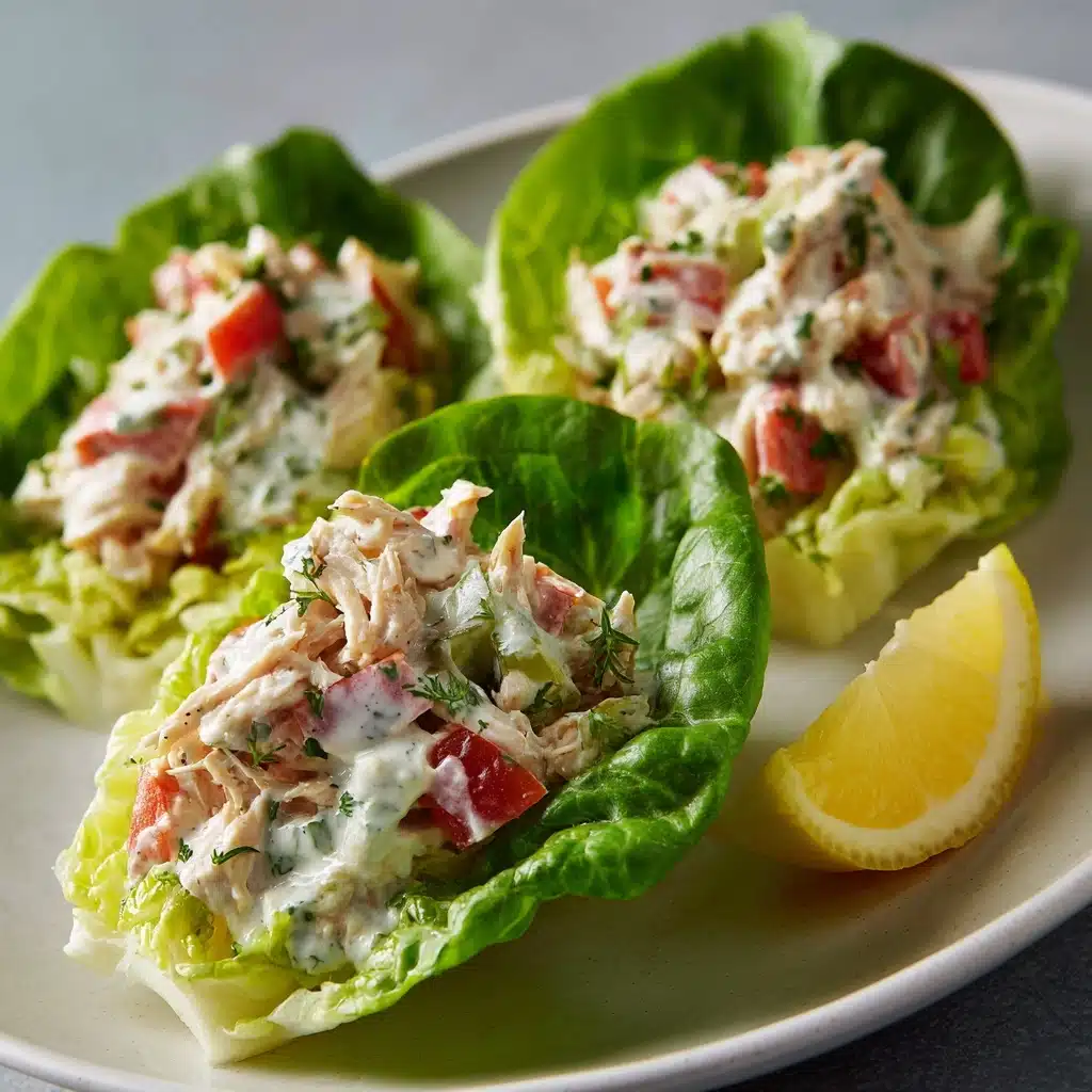 BLT Chicken Salad Lettuce Wraps Recipe