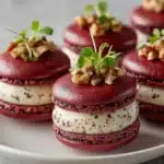 Macarons with Goat Cheese & Walnut Crunch Recipe