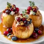 Baked Pears with Berries, Honey, Walnuts & Blue Cheese Recipe