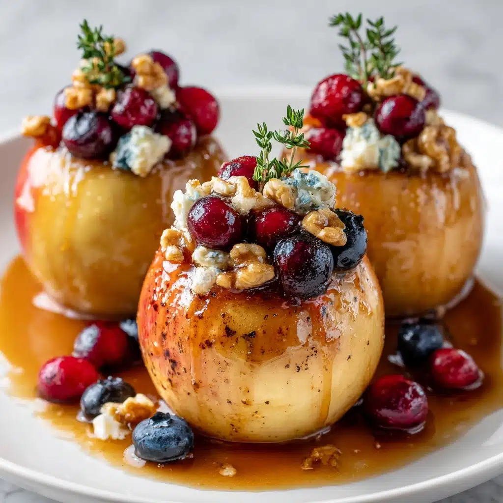 Baked Pears with Berries, Honey, Walnuts & Blue Cheese Recipe
