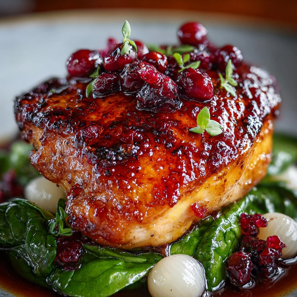 Cranberry & Spinach Stuffed Chicken Breasts with Brie Recipe - Recipe Image