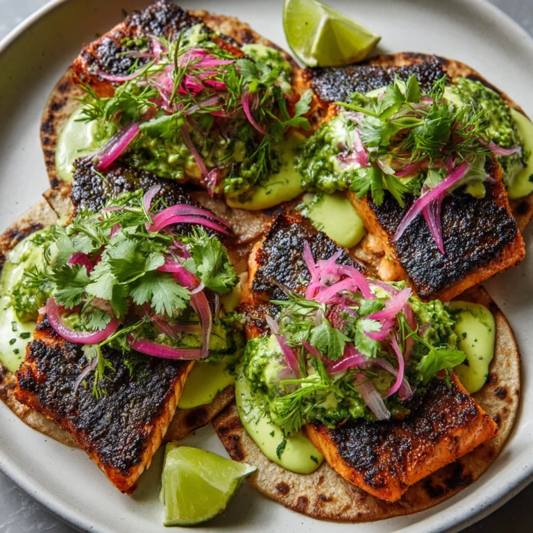 Blackened Salmon with Grilled Naan and Lime Slaw Recipe