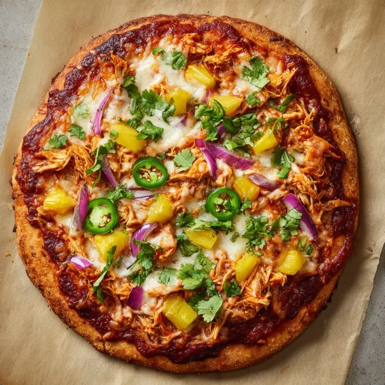 Pineapple Jalapeño BBQ Chicken Pizza Recipe