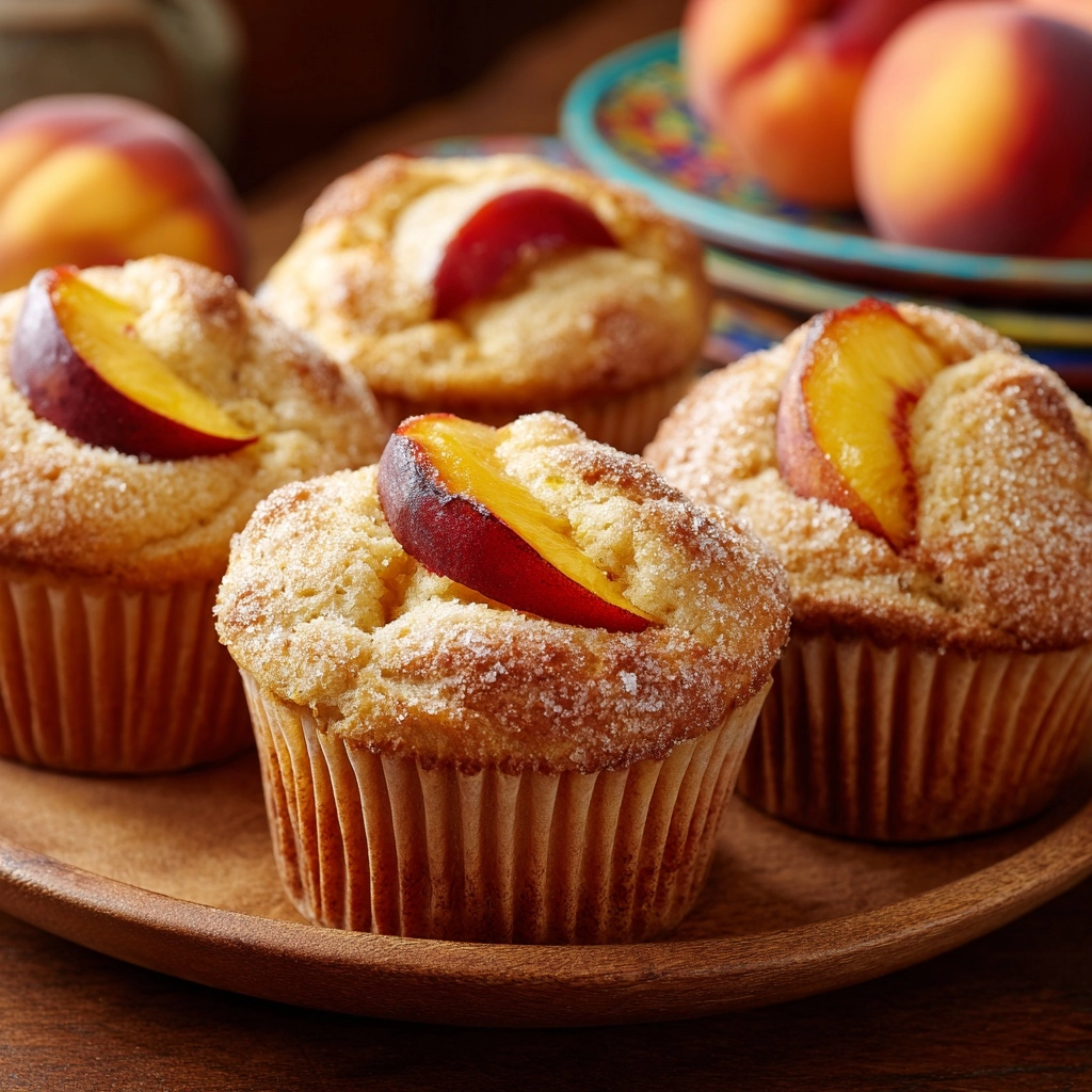 Peach Financiers: Elegant French Almond Cakes Recipe - Recipe Image