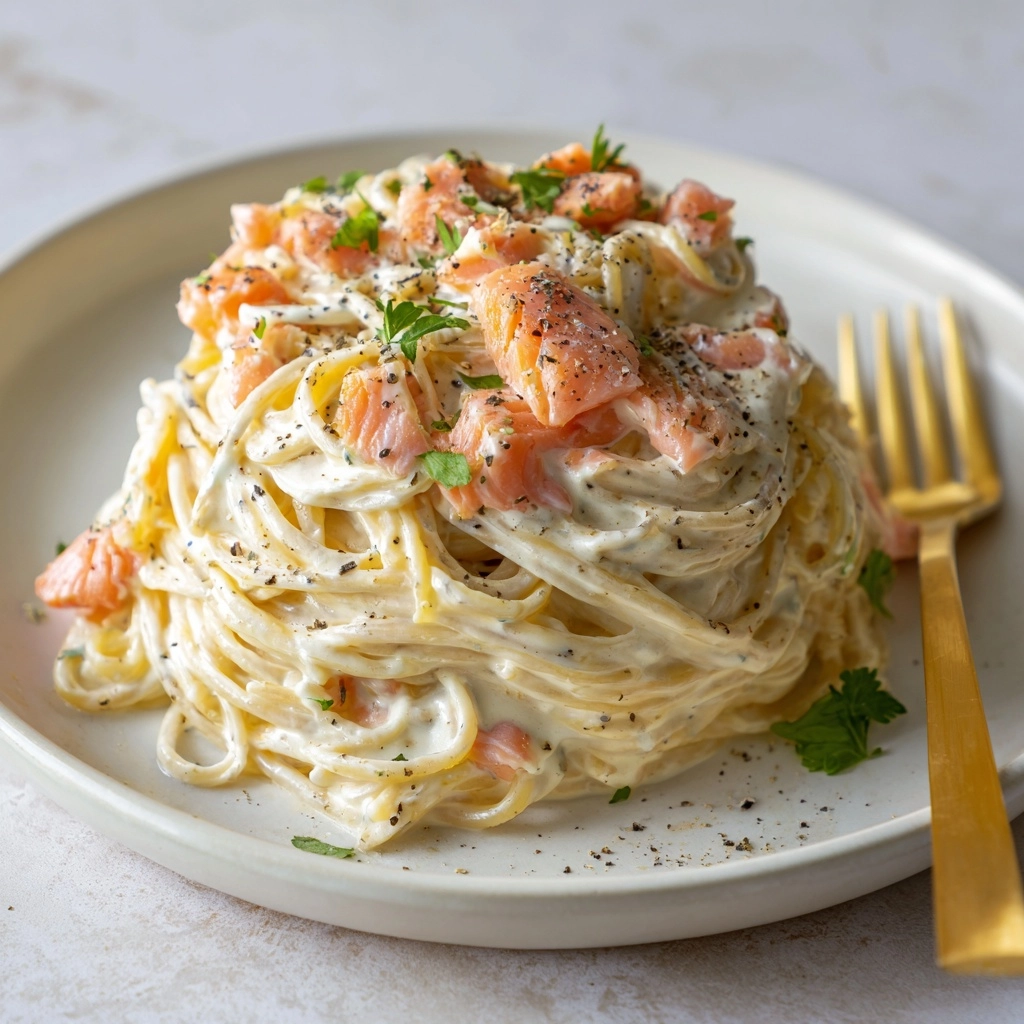 Smoked Salmon Carbonara Recipe - Recipe Image