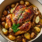 Creamy Lemon and Herb Pot Roasted Chicken Recipe