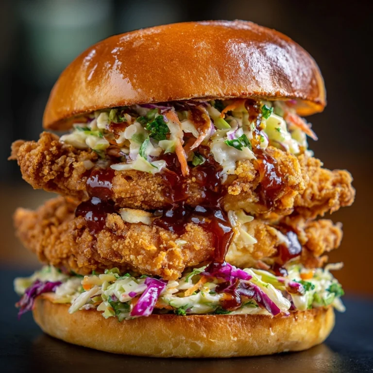Fried Buffalo Chicken Sandwiches with Blue Cheese Slaw Recipe
