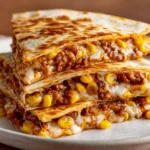 Cheesy Ground Beef Quesadillas Recipe
