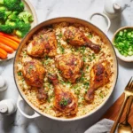 One Pot Chicken Thighs and Rice Recipe