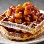 French Toast Waffles with Peach Sauce Recipe