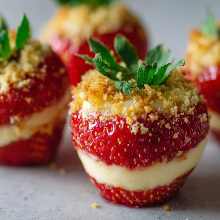 Cookie Butter Cheesecake Stuffed Strawberries Recipe