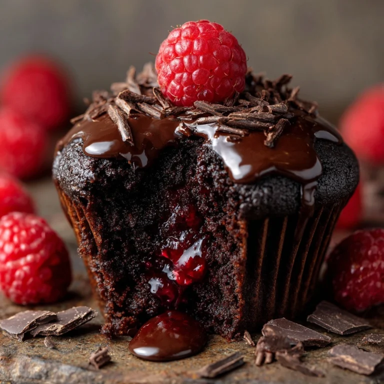 Raspberry Chocolate Lava Cupcakes Recipe