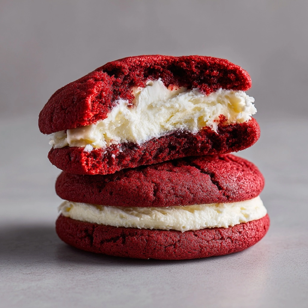 Red Velvet Cheesecake Stuffed Cookies Recipe - Recipe Image
