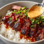 Korean BBQ Steak Rice Bowls with Spicy Cream Sauce Recipe