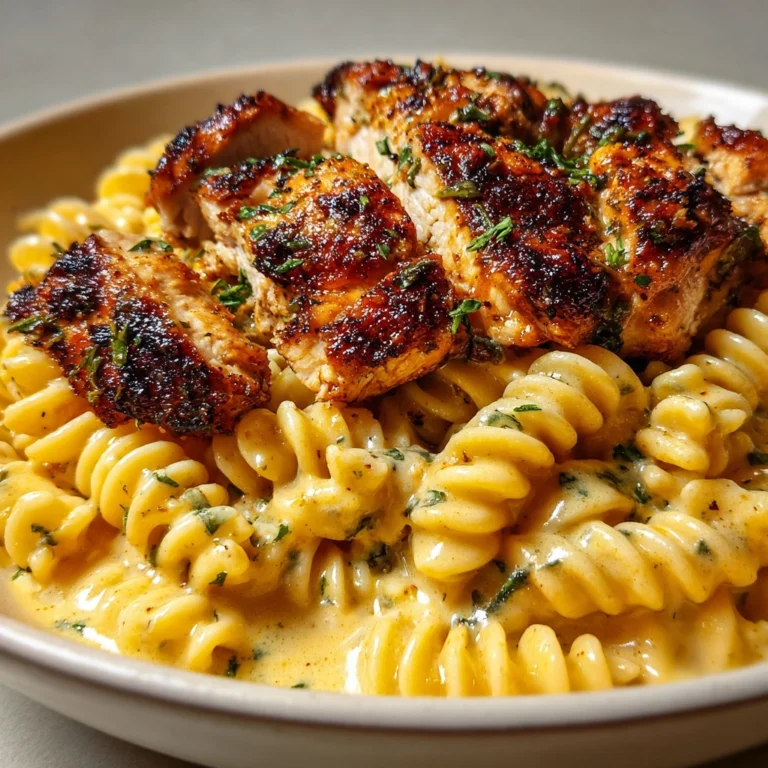 Creamy Garlic Butter Chicken & Rotini in Parmesan Sauce Recipe