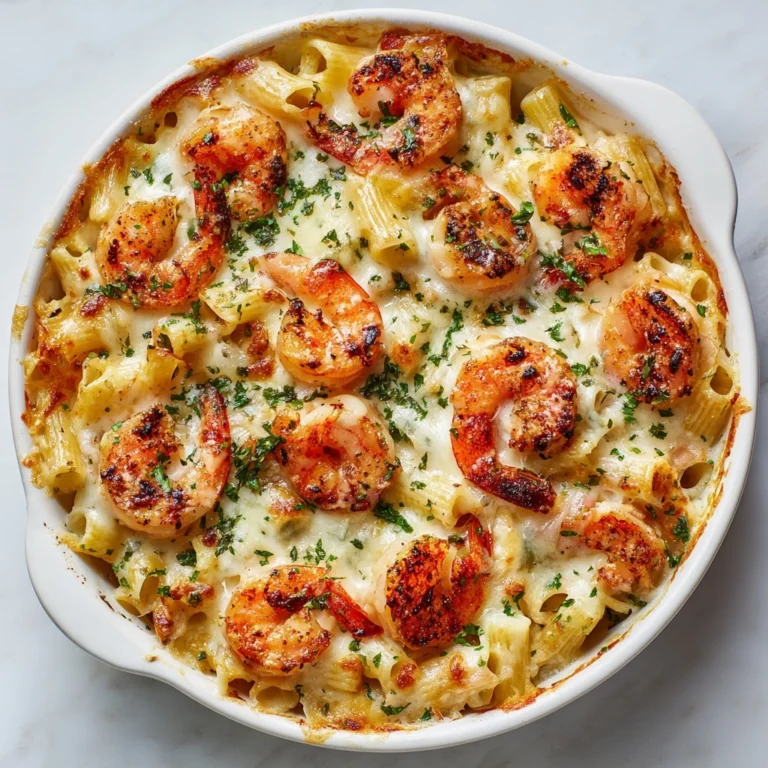 Garlic Shrimp Pasta Bake Recipe