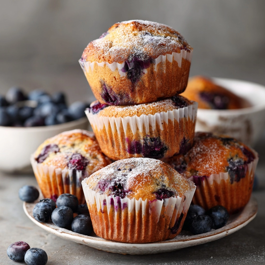 Vanilla Blueberry Protein Muffins Recipe - Recipe Image