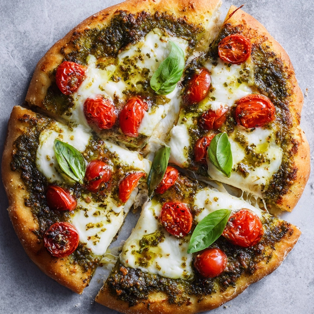 Veggie Garden Pesto Pizza Recipe - Recipe Image