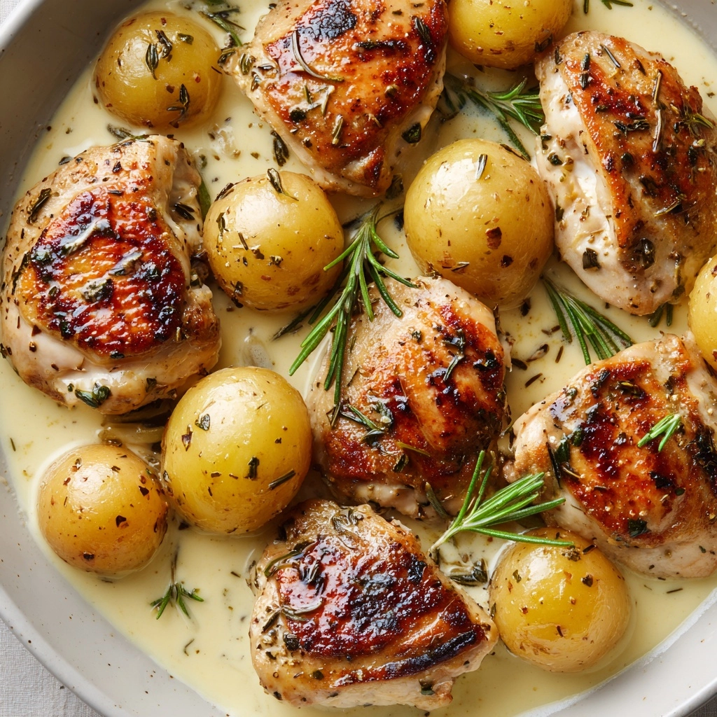 Creamy Garlic Chicken and Gnocchi Recipe - Recipe Image