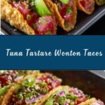 Spicy Tuna Tartare Wonton Tacos Recipe