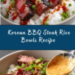 Korean BBQ Steak Rice Bowls with Spicy Cream Sauce Recipe