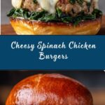White Cheddar & Spinach Chicken Burgers Recipe
