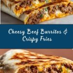 Cheesy Beef Burritos with Crispy Fries Recipe