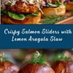 Crispy Salmon Sliders with Lemon Arugula Slaw Recipe