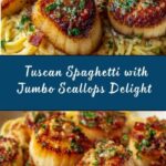 Creamy Tuscan Spaghetti with Jumbo Scallops Recipe