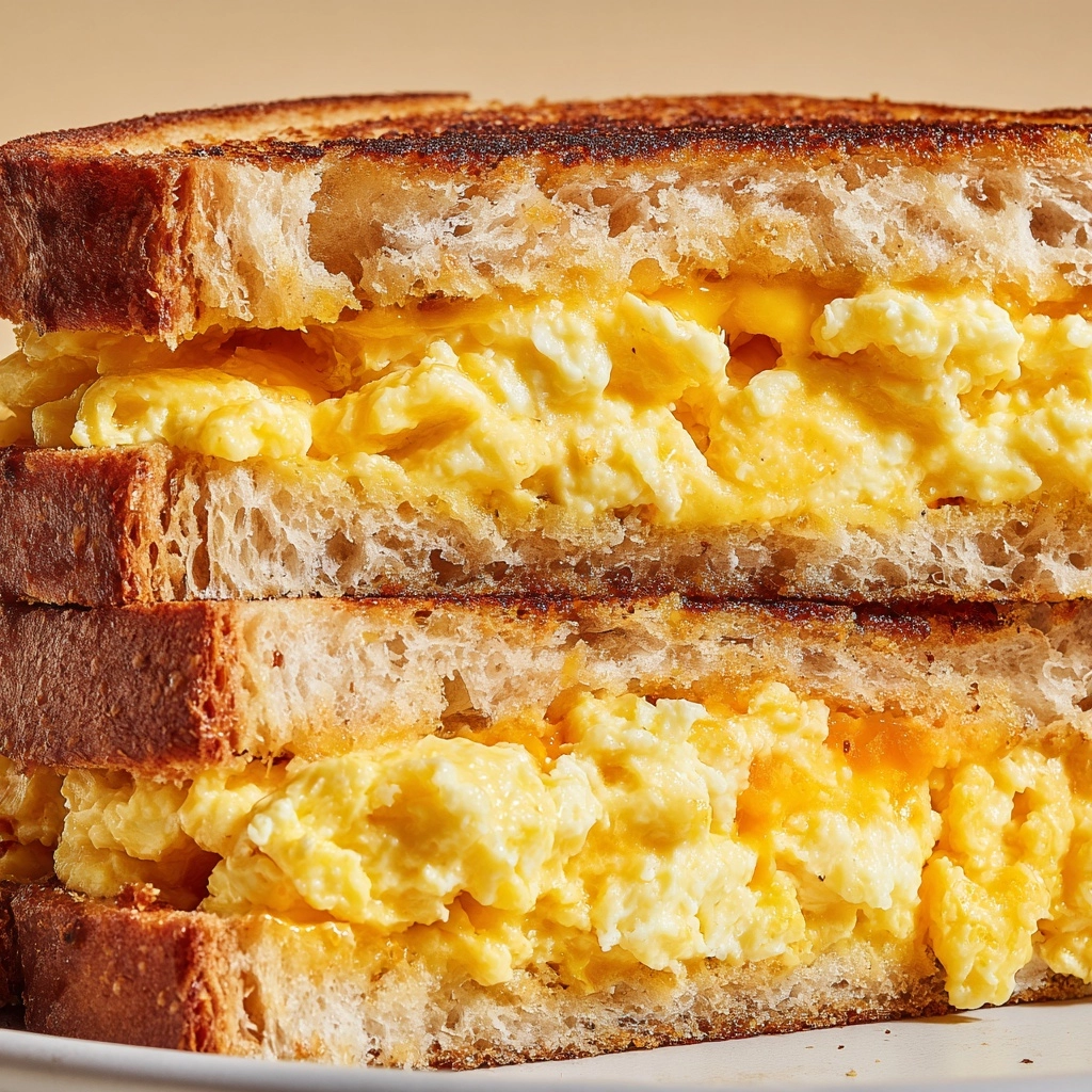 Scrambled Egg Grilled Cheese Sandwich Recipe - Recipe Image
