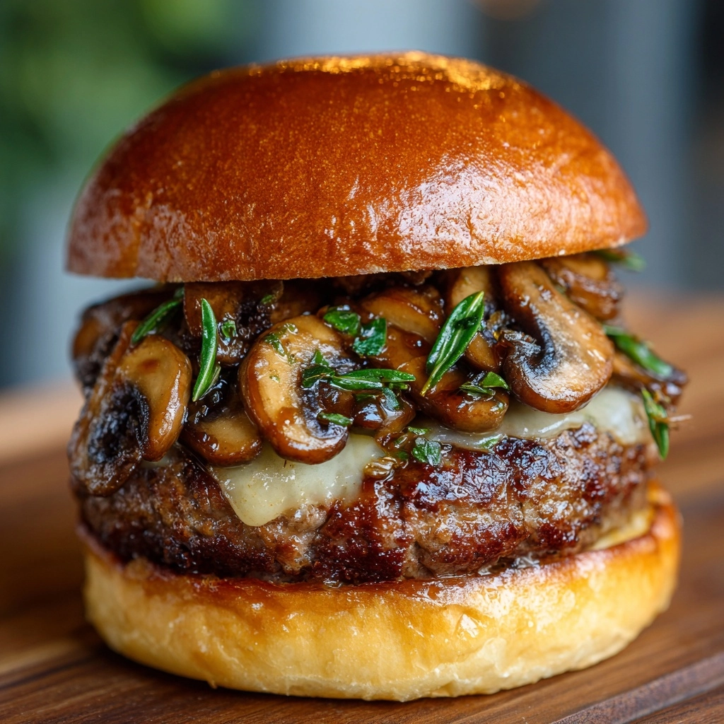 French Onion Steak Sandwich with Grilled Mushrooms Recipe - Recipe Image