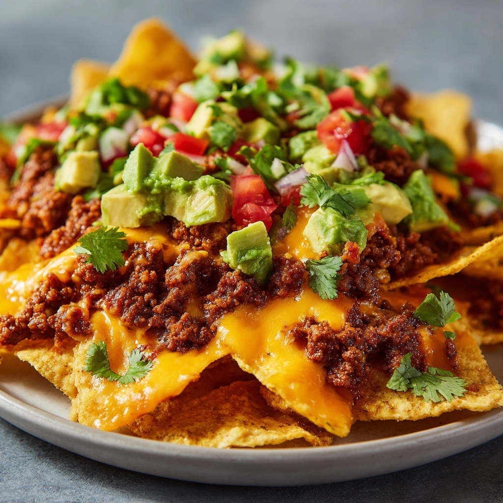 Easy Cheesy Beef Nachos Recipe - Recipe Image