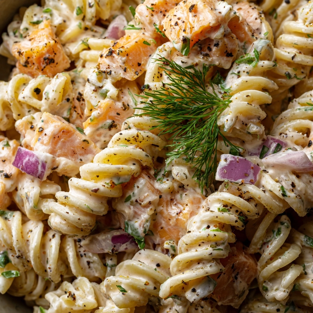 Smoked Salmon Pasta Salad Recipe - Recipe Image