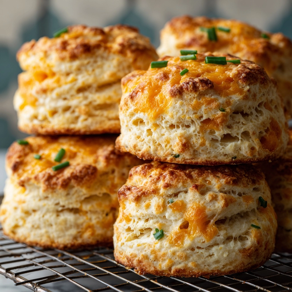 Cheddar Scallion Drop Biscuits Recipe - Recipe Image