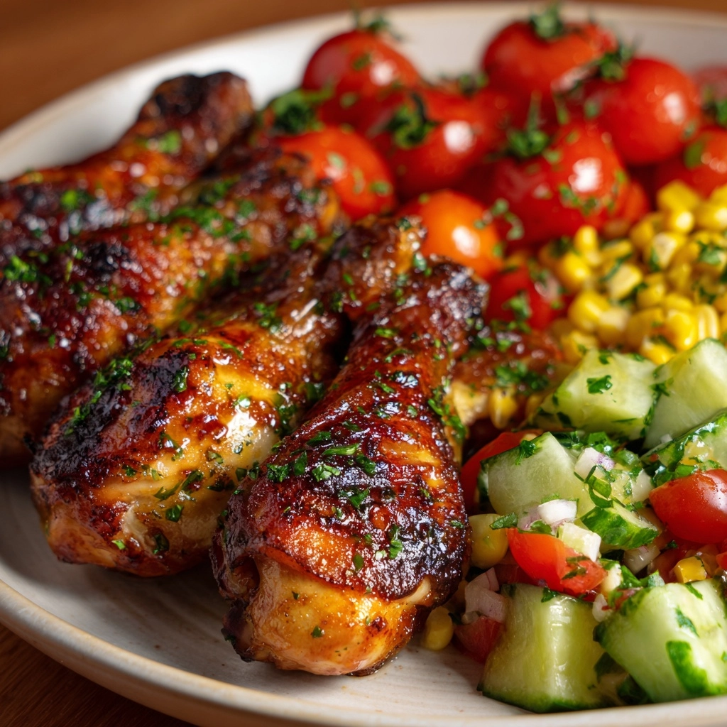 Grilled Chicken Wings with Corn Recipe - Recipe Image
