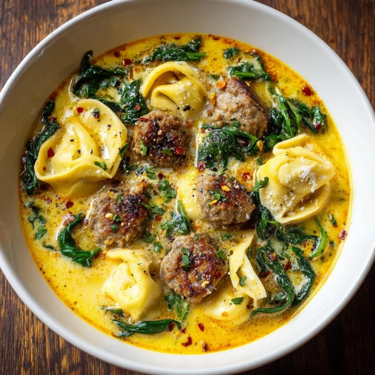 Sausage Tortellini Soup with Spinach Recipe