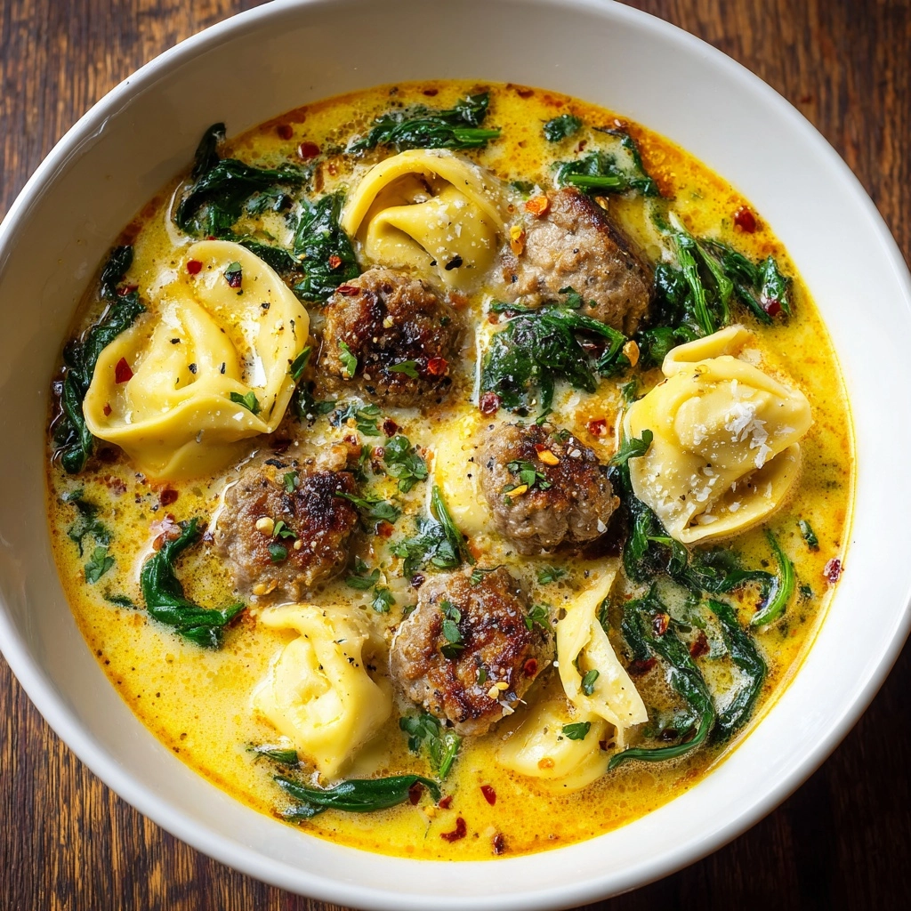 Sausage Tortellini Soup with Spinach Recipe - Recipe Image