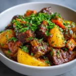 Crockpot Loaded Steak and Potato Bake Recipe