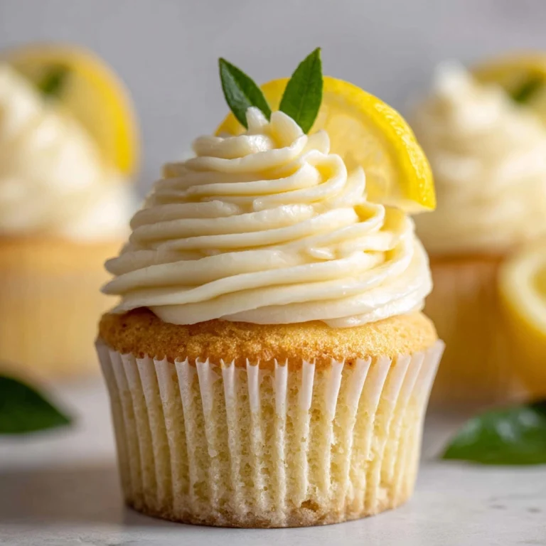 Cheesecake Stuffed Lemon Cupcakes with Lemon Frosting Recipe