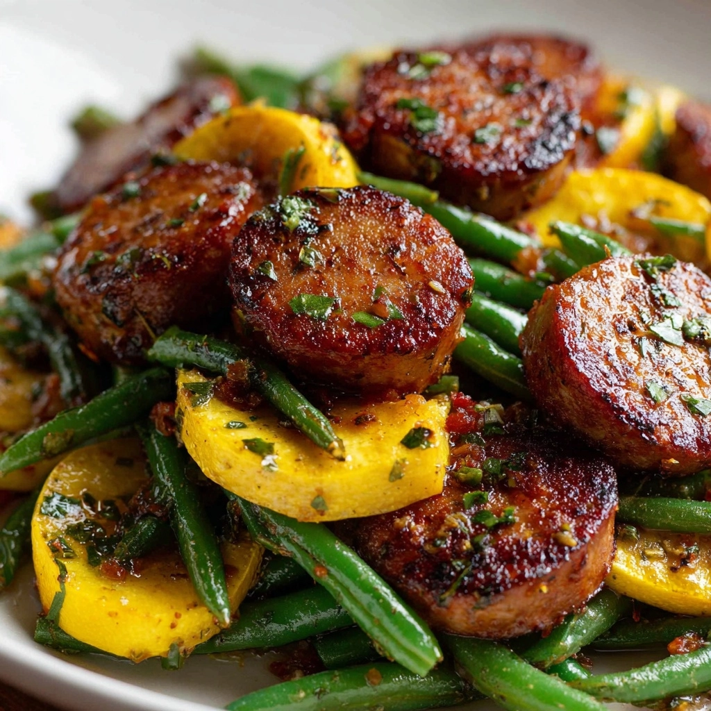 Air Fryer Sausage with Vegetables Recipe - Recipe Image