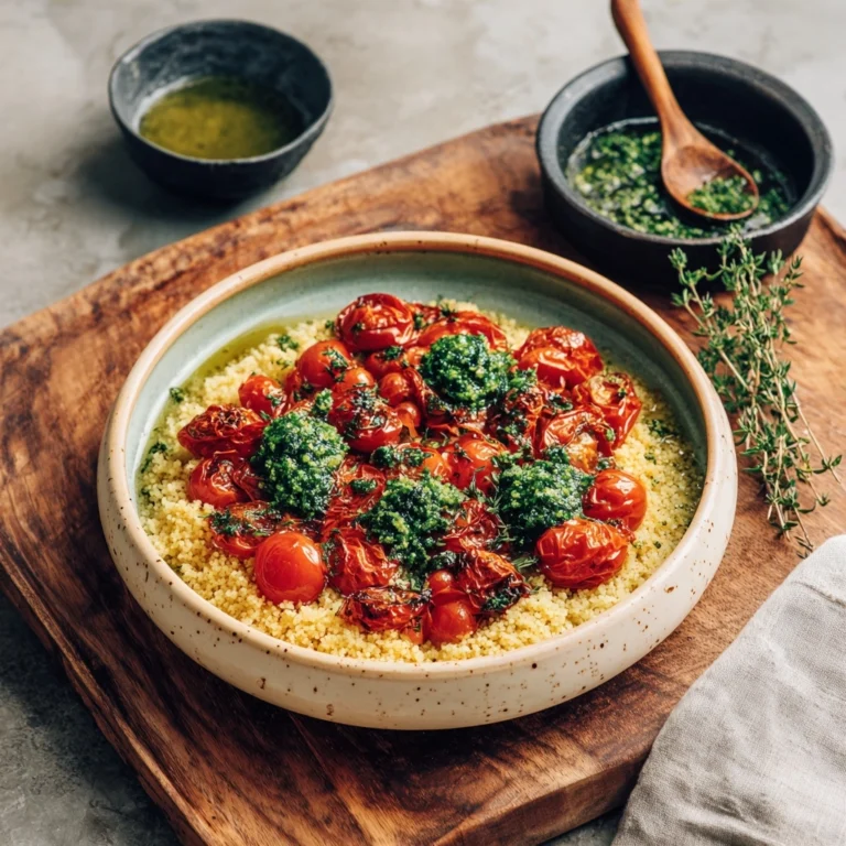 Roast Cherry Tomato and Thyme Risotto with Basil Pesto Recipe