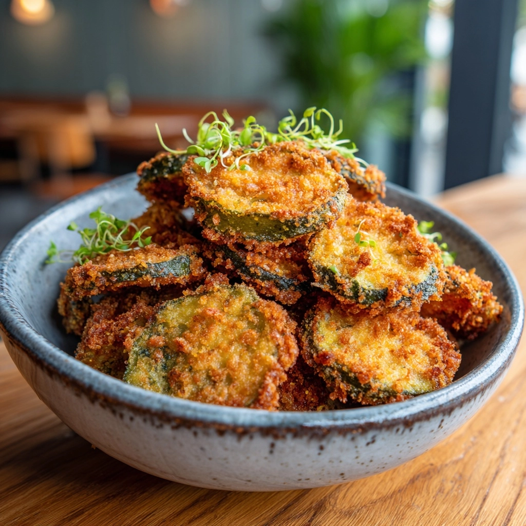 Cheesy Stuffed Fried Pickles Recipe - Recipe Image