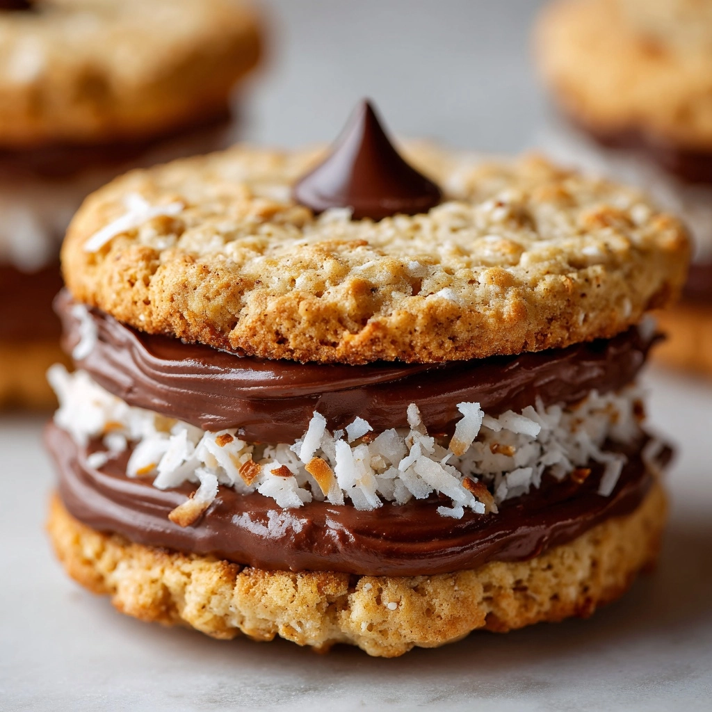 Chocolate Chip Coconut Sandwich Cookies Recipe - Recipe Image