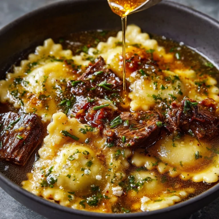 One-Skillet Garlic Butter Steak & Cheese Ravioli Recipe