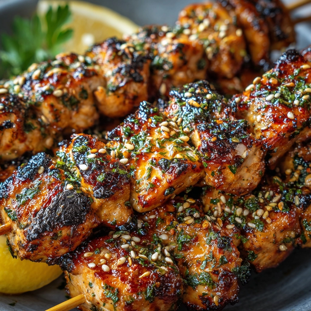 Garlic Parmesan Chicken Skewers Recipe - Recipe Image