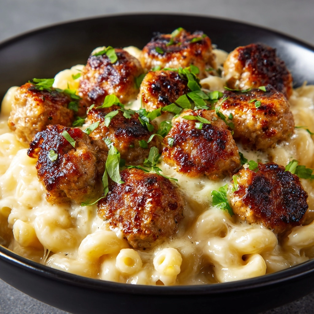 Garlic Butter Chicken Bites with Creamy Pasta Recipe - Recipe Image