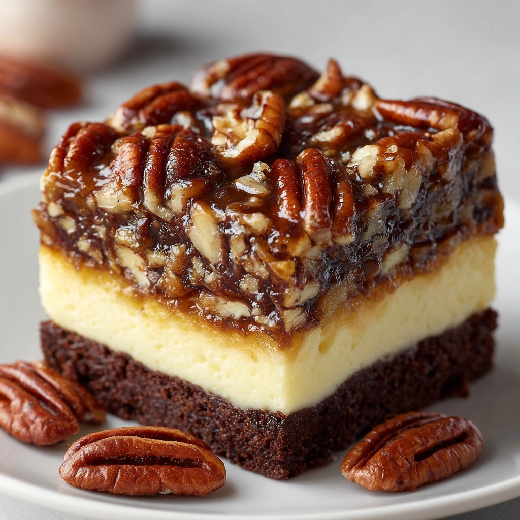 Chocolate Pecan Ooey Gooey Butter Recipe - Recipe Image