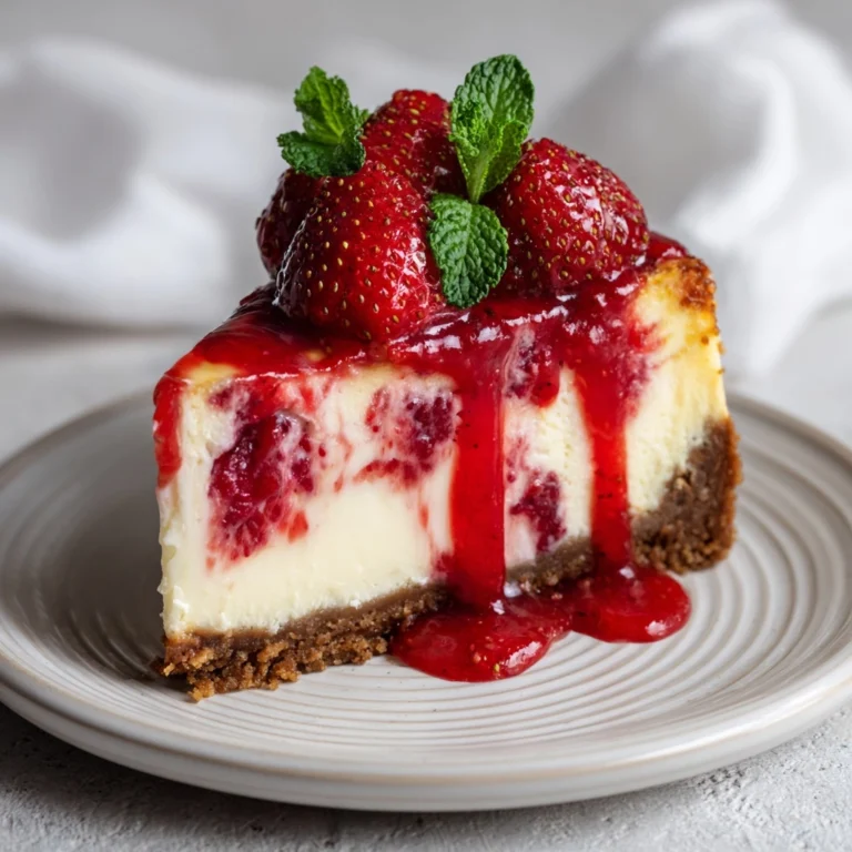 Strawberry Swirl Cheesecake Recipe