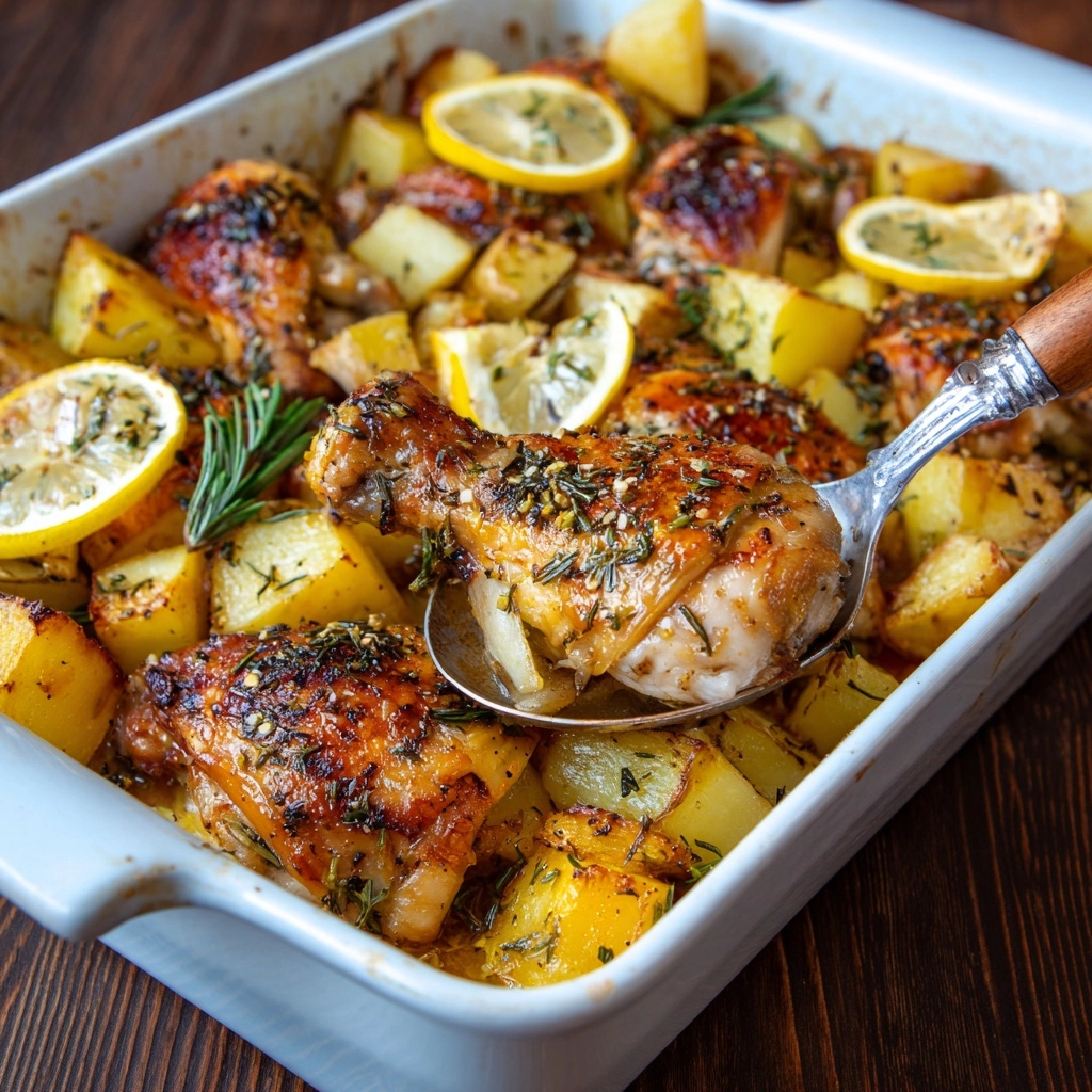 Lemon Greek Chicken and Potatoes Recipe - Recipe Image