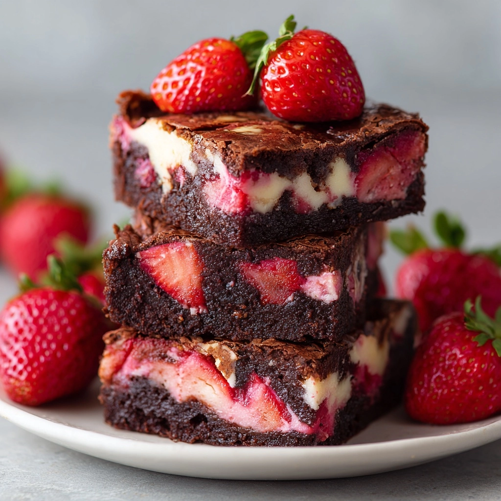 Strawberry Brownies Recipe - Recipe Image